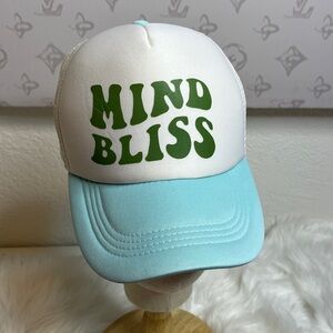 White and Blue Trucker Hat